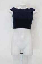 Blusa cropped dress to feminina azul