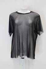 Blusa riviera feminina preta com Transparência