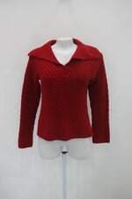 Suéter montricô feminino vermelho