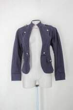 Cardigan feminino azul com Aplique