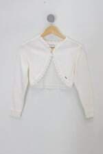 Bolero de tricot Infantil noruega off-white