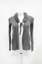 Cardigan tricot feminino cinza