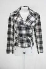 Casaco hit feminino estampado com Faixa na Cintura