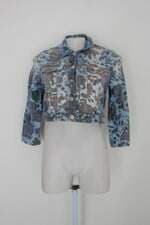 Jaqueta cropped tuaren feminina estampada