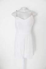Vestido bem bolado feminino branco com Bojo e Aplique