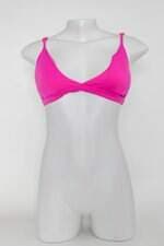 Top de biquíni feminino rosa com Bojo