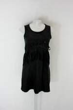 Vestido gazzy feminino preto com Franja