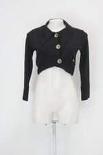 Casaco Atelie feminino preto com Recortes