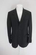 Blazer Brooksfield masculino preto listrado com Ombreira