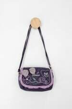 Bolsa Infantil roxa com Bordado