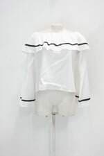 Blusa Ciganinha duplo sentido feminina branca com Viés