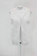 Colete de pelúcia feminino branco