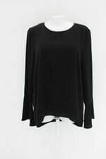 Blusa c&a feminina preta com Forro e Barra Mullet