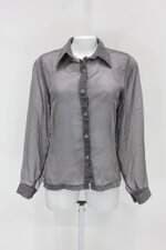 Camisa feminina cinza com Transparência