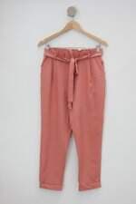 Calça de tecido marisa feminina rosa com Faixa na Cintura