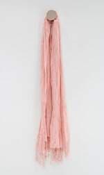 Cachecol feminino rosa com plissado