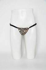 Calcinha de biquíni feminina animal print 