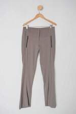 Calça de tecido shoulder feminino bege