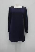 Vestido feminino azul com Aplique