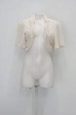 Bolero feminino bege com Aplique