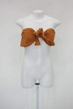 Top cropped feminino caramelo 