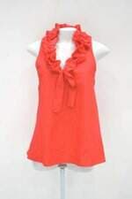 Regata otton's feminina vermelha com babado