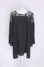 Blusa youcom feminina preta com Recortes e Renda