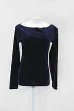 Blusa feminina azul manga longa