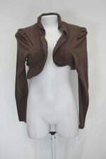 Bolero feminino marrom com Franzido