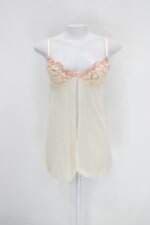 Baby doll feminino creme com Bordado e Fenda