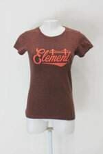 Camiseta element feminina marrom com Silk