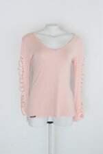 blusa de Malha k2b feminina rosa com Recortes