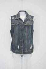 Colete jeans feminino azul