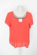 Blusa manifesto feminina coral com Bordado e Strass
