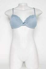 Sutiã marisa feminino azul com Bojo e Renda