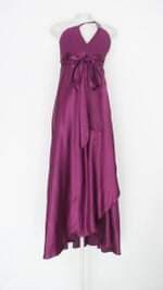Vestido de Festa cranberry feminino roxo com Plissado e Bojo