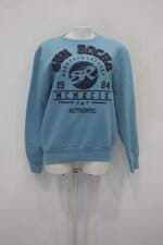 Blusa de Moletom sun rocha feminina azul com Bordado e Silk