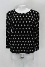 Blusa h&m feminina preta estampada