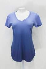 Camiseta alto giro feminina azul com Degradê