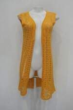 Colete de tricot feminino laranja