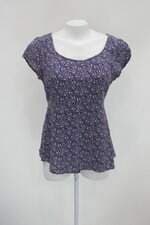 Blusa c&a feminina azul floral com Recortes