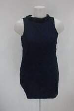 Vestido barred´s feminino azul com Tule e Bordado