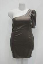 Vestido Ombro Único Mamô Feminino Verde Oliva