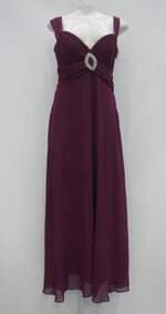 Vestido de Festa Charity Feminino Roxo com Aplique e Bojo