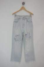Calça Jeans destroyed zara feminina azul 
