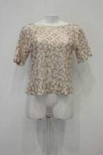 Camiseta bella vitta feminina bege com Recortes