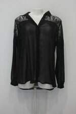 Camisa vieha feminina preta com Renda