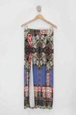 Saia feminina estampada com Cós com elástico e Fenda