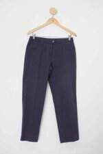Calça de tecido feminina azul