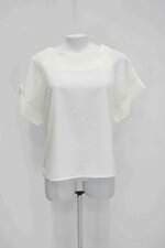 Blusa feminina off-white com Barra Mullet